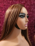 Brown Highlight Honey Blonde HD Lace  Closure Wig