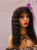 Human Hair Wigs with Bangs 100% Virgin Hair No Lace Wig