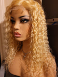 “MONIQUE” BLONDE DEEP WAVE 4X4 CLOSURE WIG 100% VIRGIN HUMAN HAIR