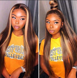 HONEY BLONDE OMBRE HIGHLIGHT HD LACE FRONTAL WIG